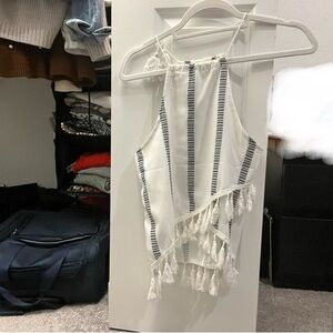 Elegant Striped Tassel Camisole